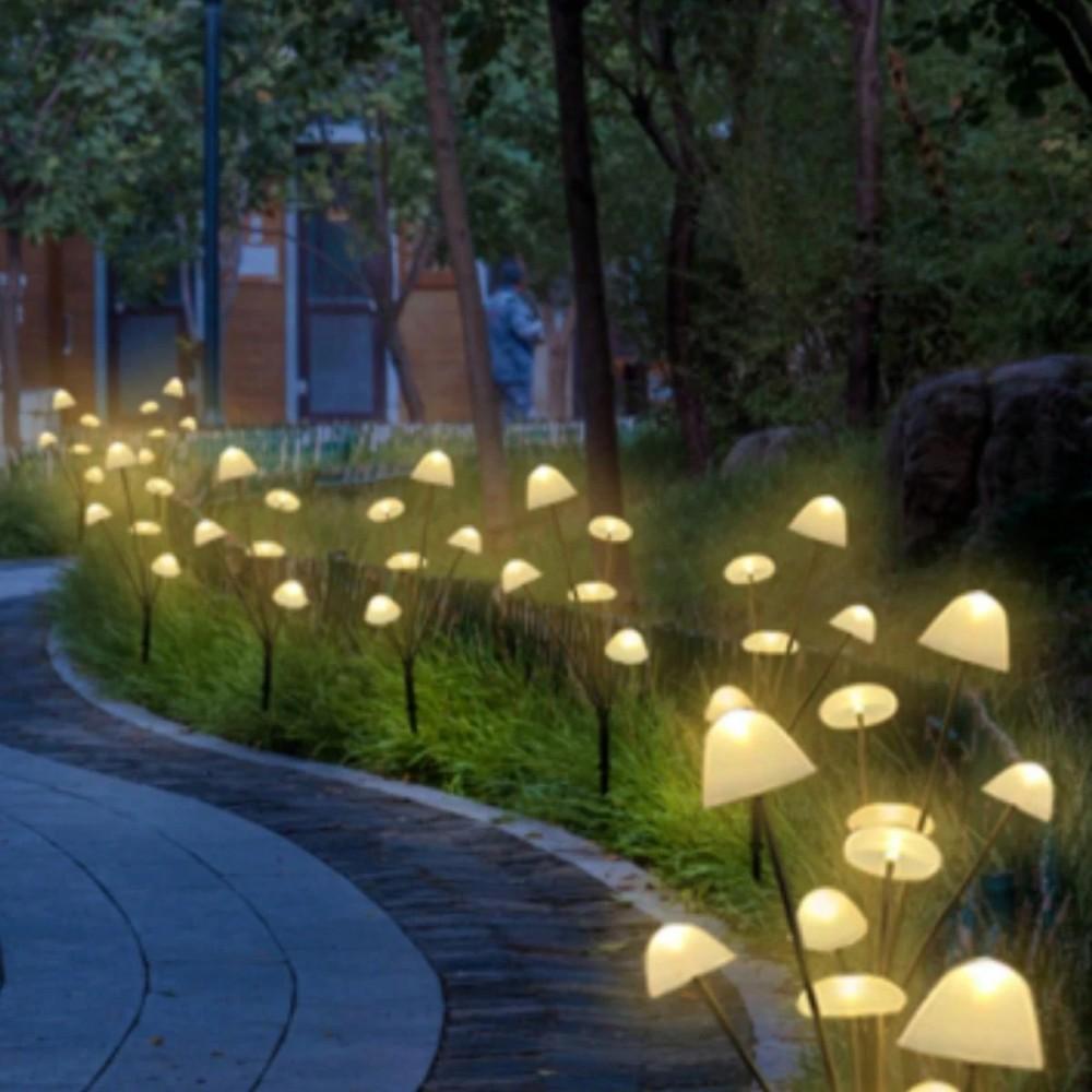 Solar jellyfish lamp outdoor waterproof garden landscape atmosphere lamp home garden balcony decorative mushroom lawn lamp