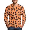 Men's Halloween Printed  Collar Three-Quarter Sleeve