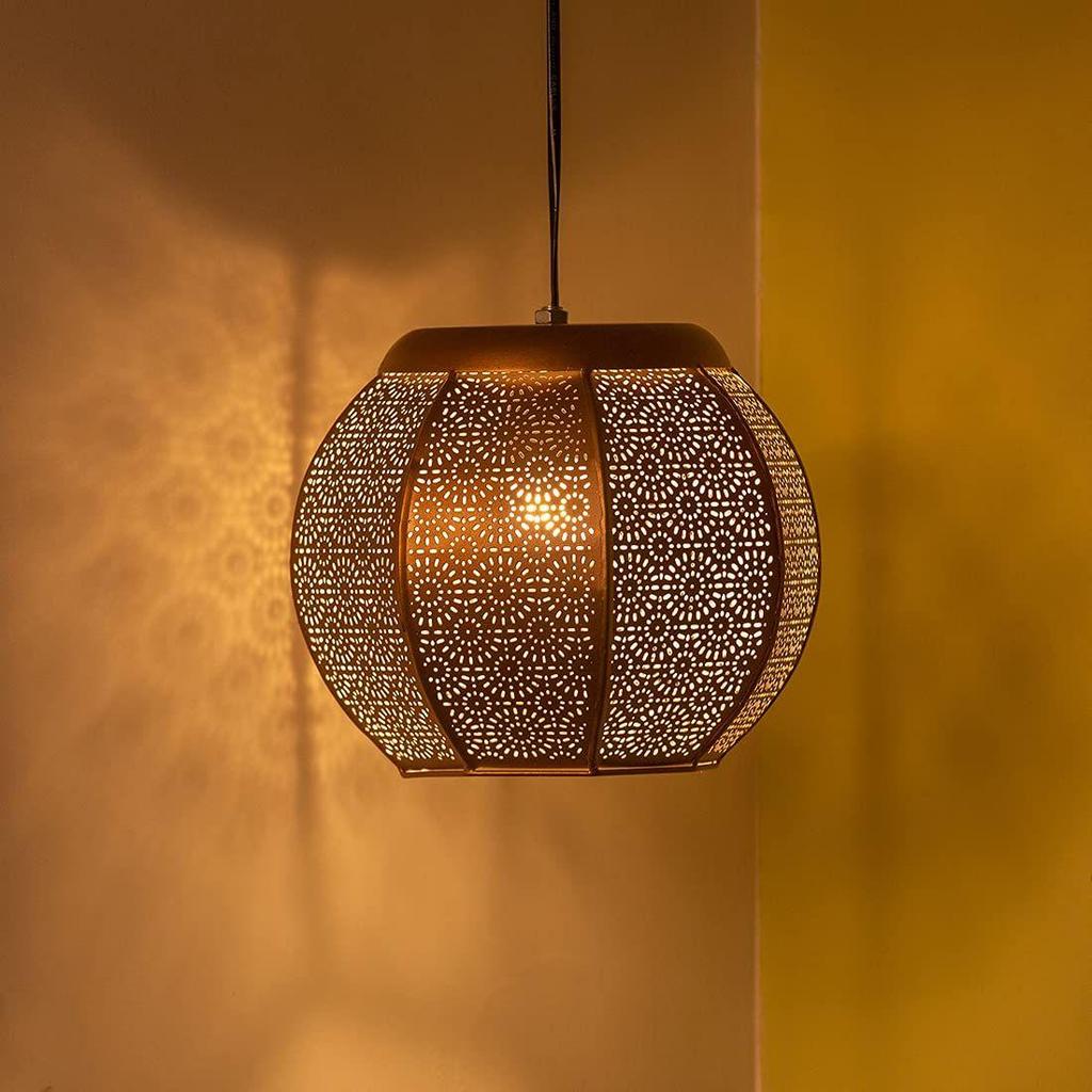 'Morrocan Treasure' Pendant Light for Ceiling Lamp (8 Inch, Iron, Without Bulb) |Pendant Lamp Hanging Lights for Home Decoration Hanging Lamp