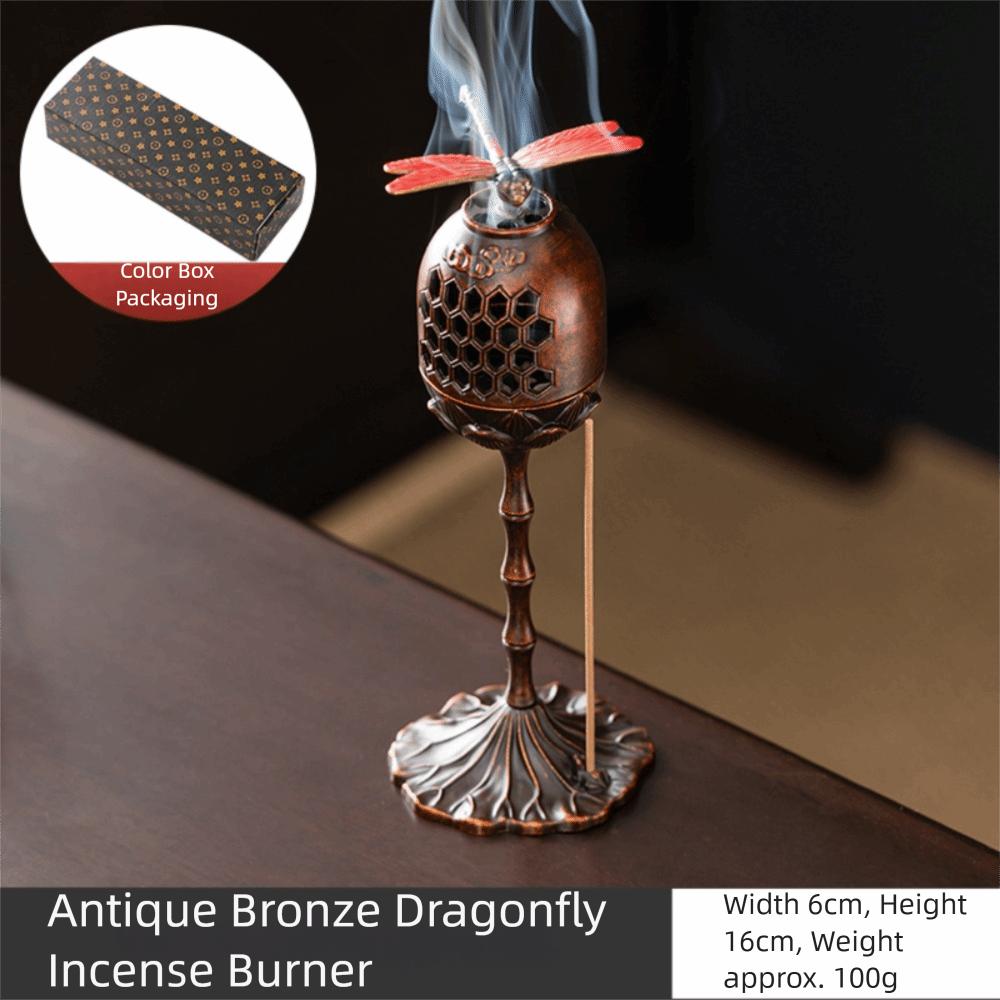 Butterfly Design Incense Burner Dragonfly Pattern Handmade Aromatherapy Stove Creative Rotating Palace Lantern Home Indoor