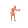 5 Pieces 1:64 Scale Sports Figure Paintable Beach Volleyball Player Figurine High Precision Detail