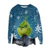 Women's Fashion Round Neck Pullover Top Long Sleeve Tee Christmas Printed Sweatshirt