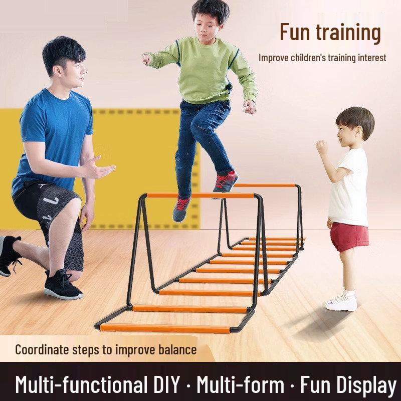 Escada Multifuncional de Agilidade e Fitness Infantil: Design de Borboleta, Amarelinha, Barreiras, Step Trainer de Basquete, Escada de Corda.