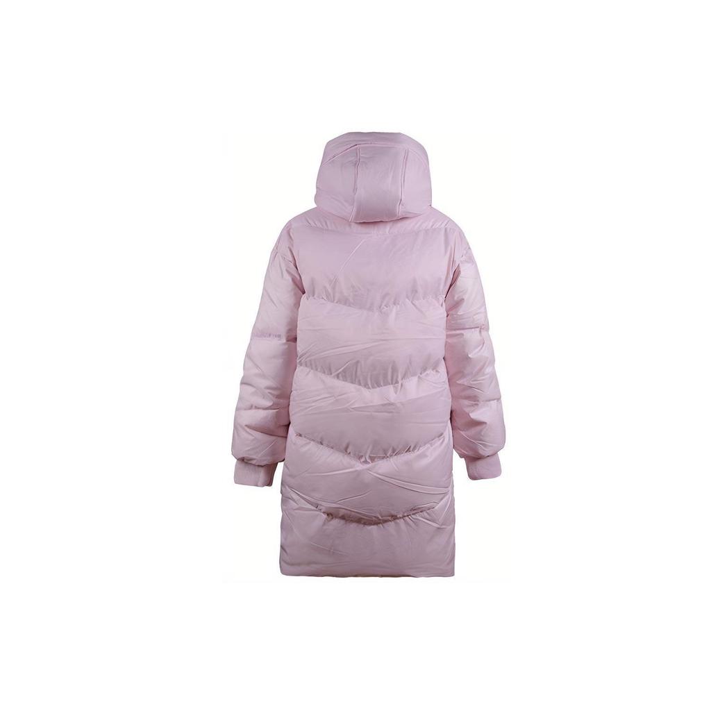 Converse Down Jackets Women's Nude Pink Hooded Moderate Puffer Jacket 10019328-A02