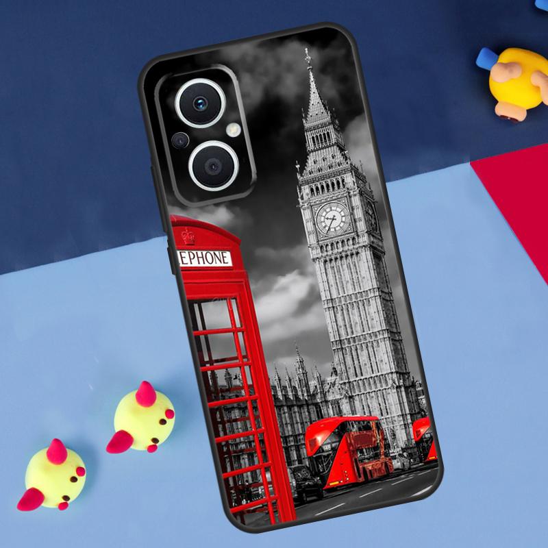 London Bus England Big Ben For OPPO Reno 14 13 12 11 10 Pro 11F 12F 13F 14F 7 8 Lite 8T OPPO Find X9 X5 X6 X8 Pro Case