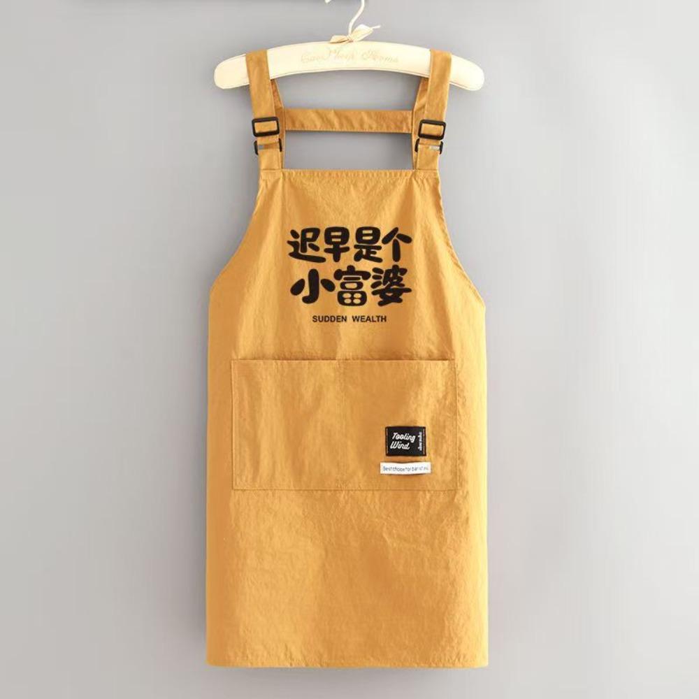 Oil-proof Kitchen Apron Anti-fouling Cooking Baking Bibs Creative Chef Apron  for Home Kitchen