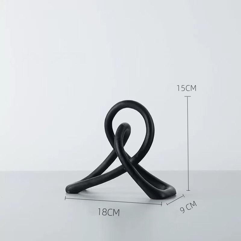 Modern Black White Twisted Resin Decoration Items Home Livingroom Table Sculpture Ornaments Study Office Desk Statue Accessories