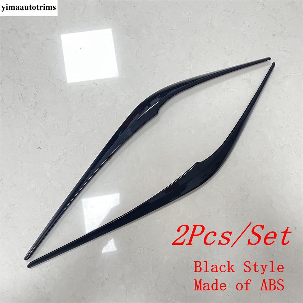 Front Head Light Eyebrow Strip / Rear Lamp Eyelid Decoration Cover Trim Carbon Fiber Accessories For Mazda CX-5 CX5 2017 -