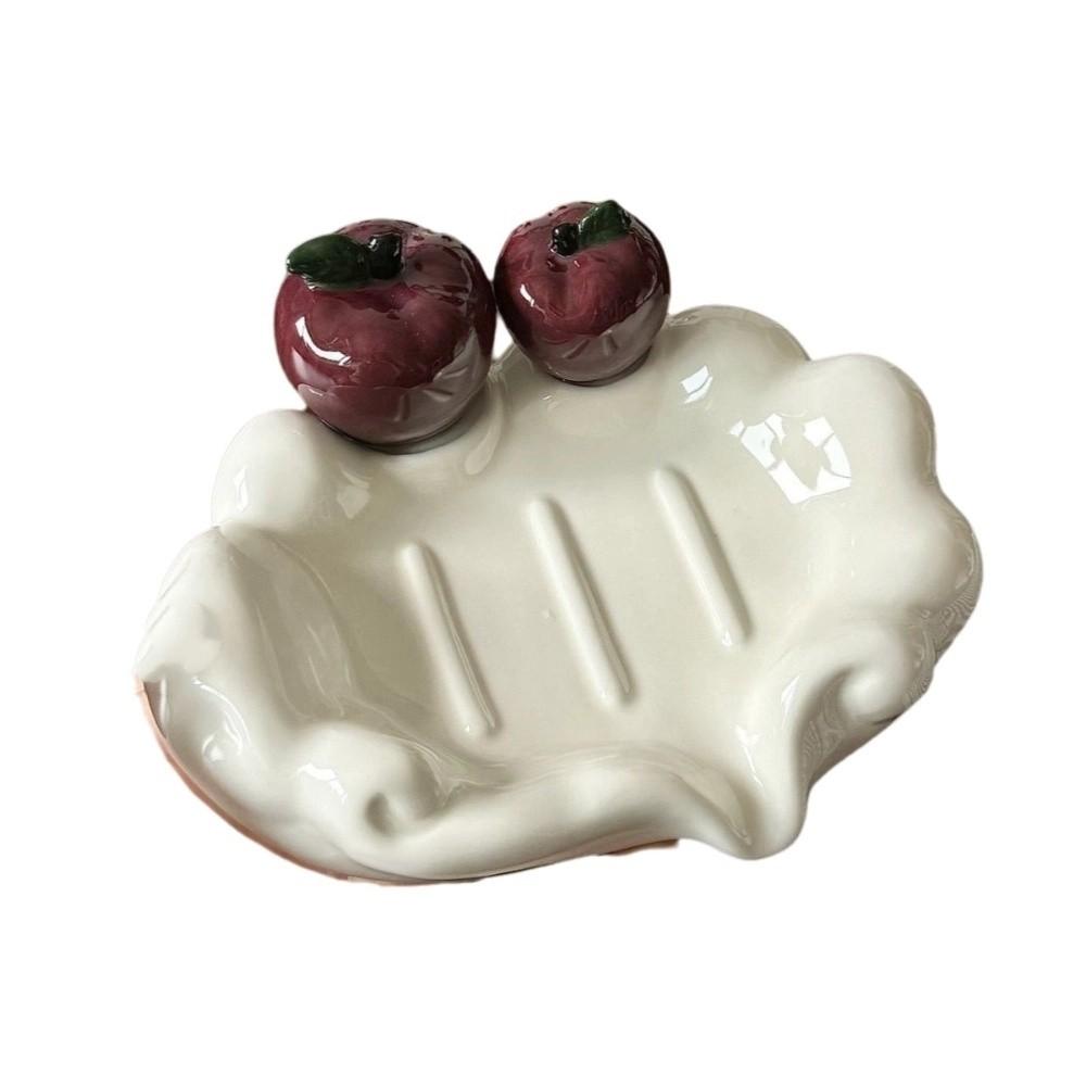 Decorative Snake Fruit Soap Dish Stylish Draining Soap Dish Modern Ceramic Soap Box  Kitchen
