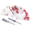 Retro Flower Printed Folding Fan Classical Dancing Fan Women Cheongsam Fan Portable Hand Held Fan Wedding Fan Decor Gifts