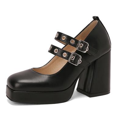 Chaussures à talons hauts pour femmes, Mode d'été Nouveau style Chaussures Mary Jane, Confortables, Plateforme, Style occidental. Chaussures habillées. Sexy