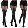 Black Silk Stocking Sexy Fishnet Socks Women High Silk Tight Stockings 2/3 Pcs