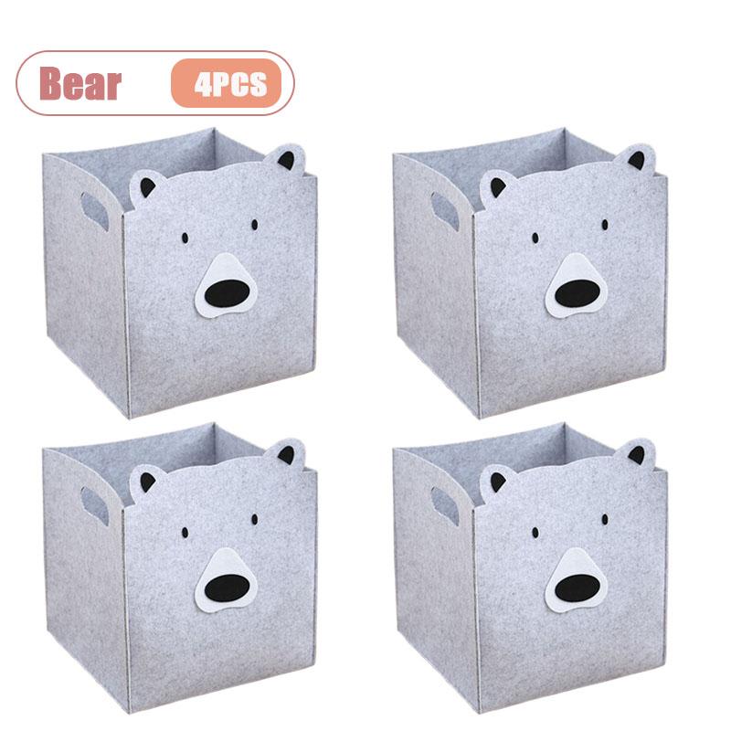 Square Design Storage Bin Pet Toy Snack Organizer Bathroom Laundry Felt Basket Multi Purpose Household Container Organization