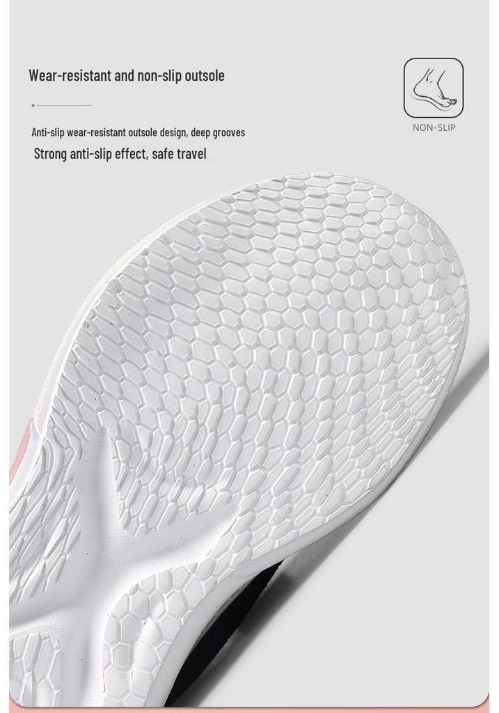Girls' Breathable Non-slip Mesh Running Shoes for Ages 6-12 - Lightweight Sports Footwear for Spring & Autumn