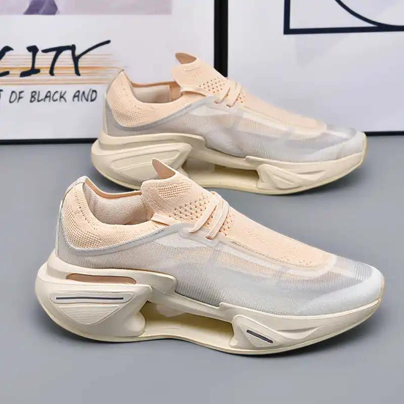 Perforated Round Toe Walk Shoes Sports Men Sneakers Summer Outdoor Sapatenis Life Trainners Unusual Leading Raning Casuall