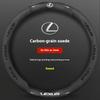 Car Carbon Fiber Leather Steering Wheel Cover For Lexus F Sport ES200 ES300 RX300 LS500h GS300 IS300 CT200h NX300 UX300 LX570 GX