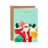 Rude Christmas Cards - Adult Humor Gag Gifts, Offensive Funny Designs (Santa/Reindeer/Gingerbread) With Kraft Envelopes, Xmas Greetings