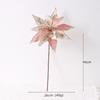 Glitter Artificial Poinsettia Flower Pink Sequins Flower  Christmas Decoration