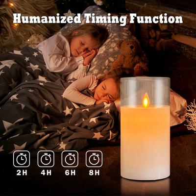 3Pcs Flameless Candle LED Night Lamp with Remote Control Flickering Flame Effect Battery Operated Candles Party Decorations