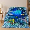 3D Illusion Breaking Wall Dinosaur Animal Series Flannel Blanket,Cozy Soft Throw Blanket for Home Bedroom Bed Sofa Cover Kids