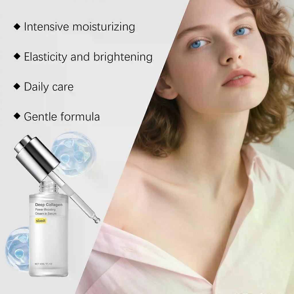 Djup Kollagen Serum Volufiline + Kollagen + Niacinamid | Återfuktande & Utjämnande Vård | Ger Volym, Fasthet & Förbättrar Hudens Elasticitet