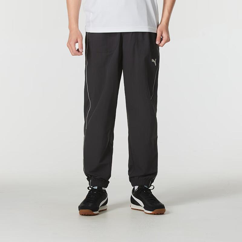 Puma Retro Sports Fitness Training Comfortable Breathable Casual Pants Unisex pants Black 628486-69