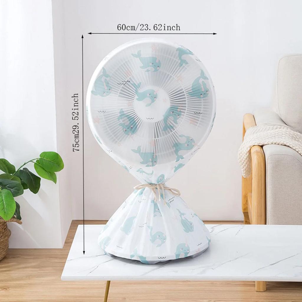 Floor Fan Cover Washable Waterproof Dustproof Standing Round Electric Fan Protective Cover Household Universal Storage Cover