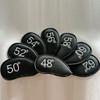 8pcs Golf Iron Head Cover Thick PU Leather Golf Head Cover Replacement Headcover Protective Cover Easy to Use