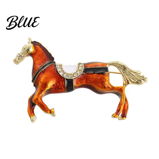 Animal Accessory 1/2Pcs Vintage Running Horse Brooch Sweater Cardigan Coat