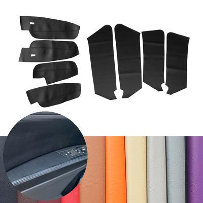 For VW Tiguan 2017 2018  4pcs Car Accessories Interior Door Handle Armrest Panel Microfiber Leather Cover Protective Trim