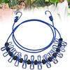 With 12 Clothespins Outdoor Clothesline Windproof Non-Slip Clotheslines  Outdoor Travel Camping