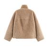Original Winter Jacket Double-Sided Fur Jacket Women's Loose Fit Long Sleeve Zipper Outerwear Coats Jacket Women