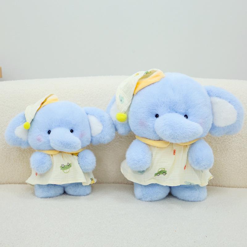New eye-covering baby elephant plush toy cute elephant doll boys and girls children birthday gift sleeping doll
