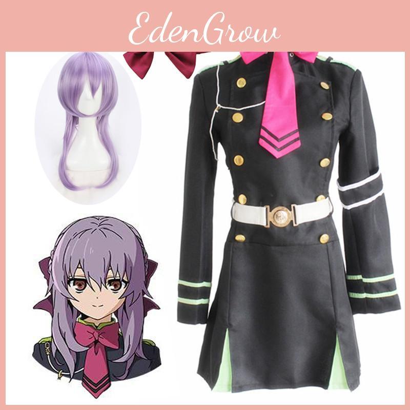 Elegant Anime Seraph Of The End Shinoa Hragi Military Uniform Cosplay Costume Dress For All Occasions