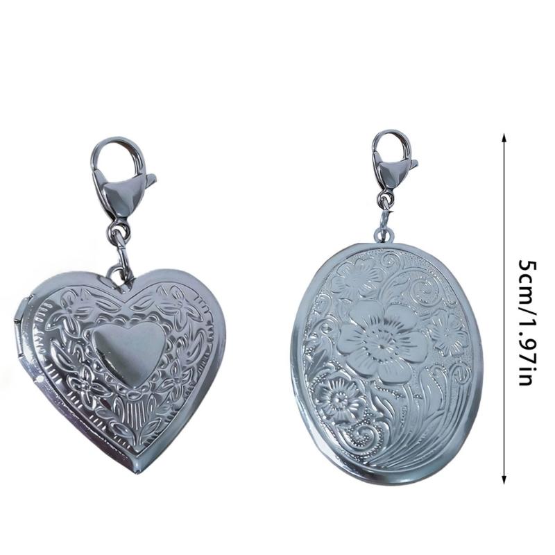 Stainless Steel Locket Shaped Pendant Jewelry Accessories For Everyday Wear Couples Anniversary Present