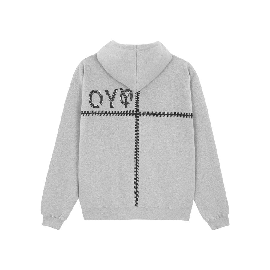 Back Stitch Logo Hoodie - Grey