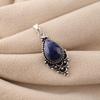 Sodalite Gemstone 925 Sterling Silver Statement Pretty Pendant 1.5" For Women PP-70-31