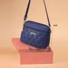 Portable Embroidery Heart Shoulder Bags Solid Color Large Capacity Messenger Bag PU Leather Women's Handbag Women