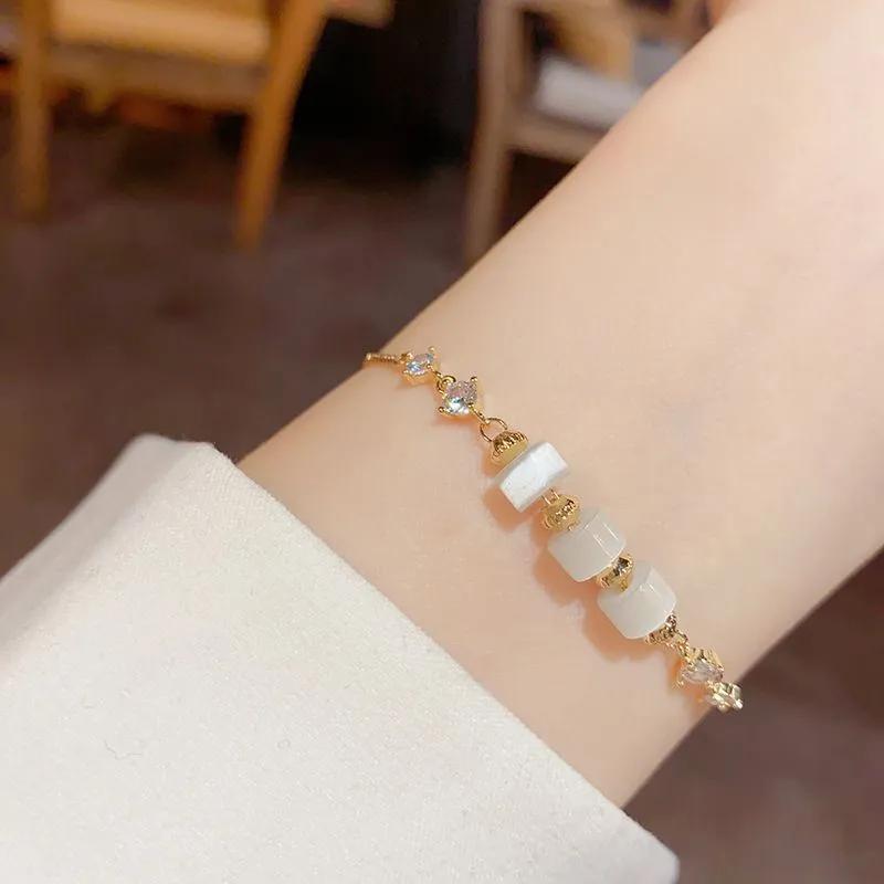 

Браслет с цирконом и опалом в стиле меньшинства