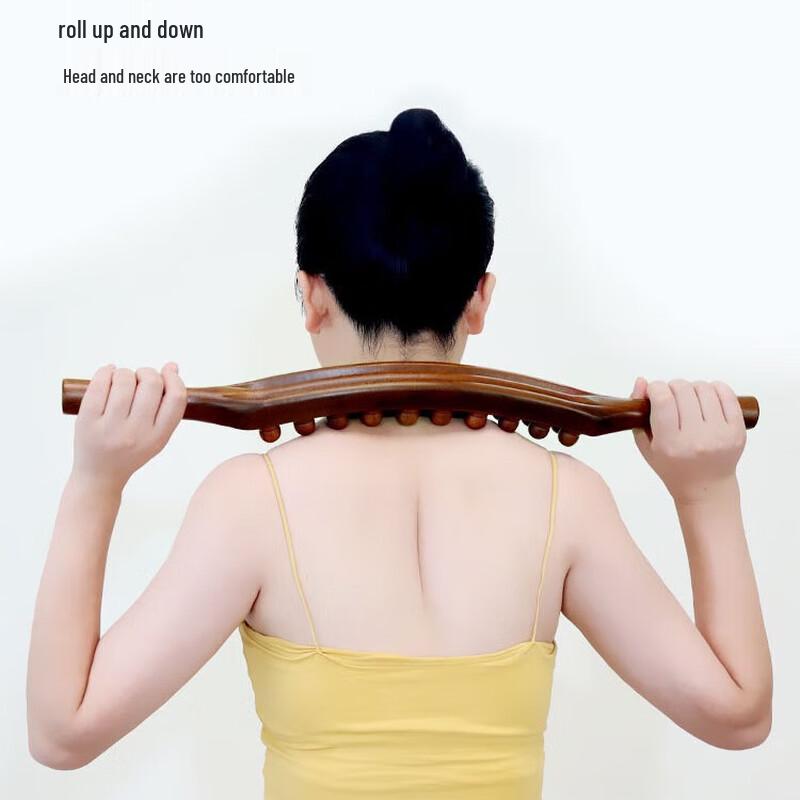 Yiming 3-Row Carbonized Meridian Gua Sha Stick