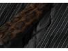 Black Leopard Print Retro Hooded Cotton Jacket with Vertical Stripes for Men & Women