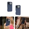 For iPhone 16 Case Card Holder Mirror PC+TPU Phone Shell with Lens Cover