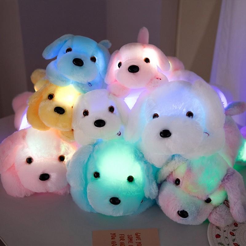 Dog Glowing Color Plush Toy Animal Puppy Stuffed Doll Decorations Kids Gift