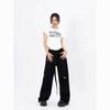 Red Y2k Vintage Cargo Pants Women's Loose Straight Wide Leg Casual Pants Autumn High Street Clothes