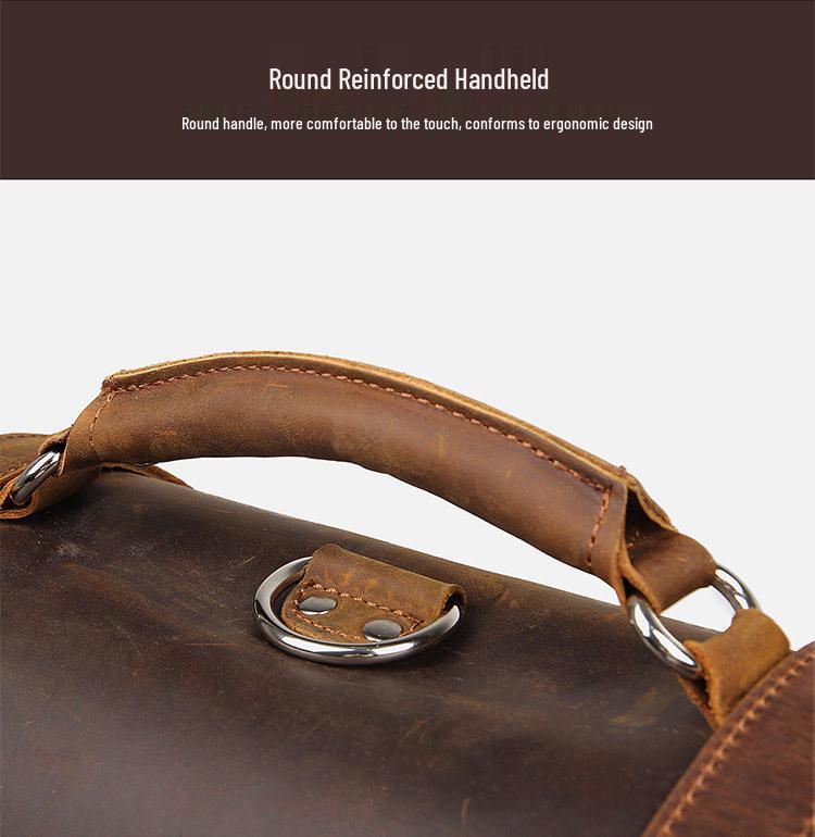 Jiameda Men's European & American Style Briefcase Handbag Crossbody Backpack