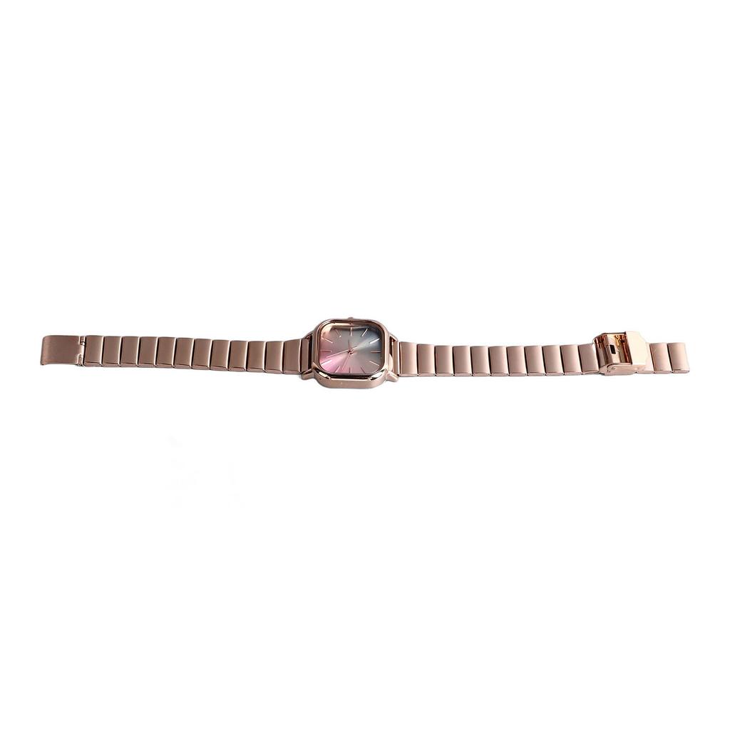 Women Stainless Steel Bracelet Wrist Watch Colorful Dial Water Resistant Elegant Luxury Lady Analog Dress Watch Rose