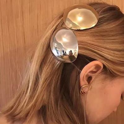 New Fashion Egg Shell Shape Hairpins for Women Metal Oval Hair Clips Girl Back Head Ponytail Holder Barrettes Hair Accessories