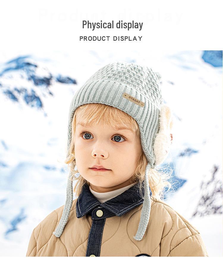 Children's Cute Ear Knit Hat - Warm, Windproof & Versatile Wool Hat