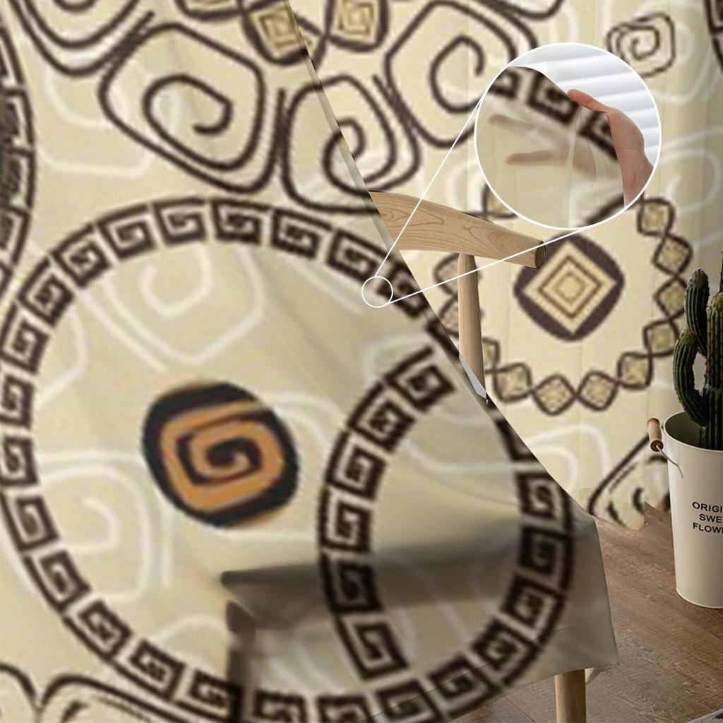 African Style With Tiger Skin Tulle Sheer Curtains for Living Room the Room Bedroom Kitchen Decoration Voile Organza Curtains