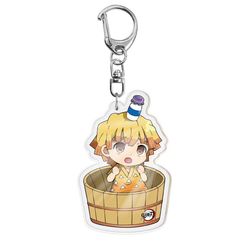 Demon Slayer Kimetsu No Yaiba Infinity Castle Acrylic Keychain Accessories Bag Charm Tokitou Muichirou Action Model Figure Playthings